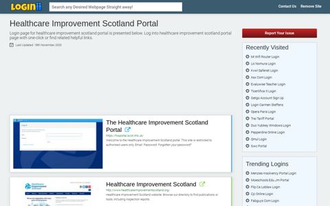 Healthcare Improvement Scotland Portal - Loginii.com