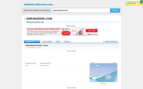 gmp.maersk.com at WI. Global Marine Payroll - Log In