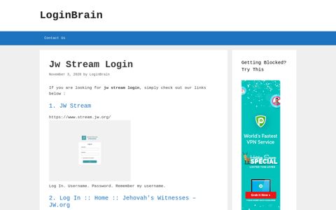 jw stream login - LoginBrain