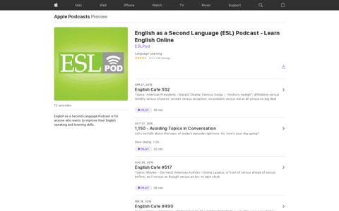 ‎English as a Second Language (ESL) Podcast - Learn English ...