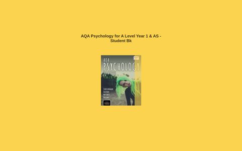 AQA Psychology for A Level Year 1 & AS - Student Bk