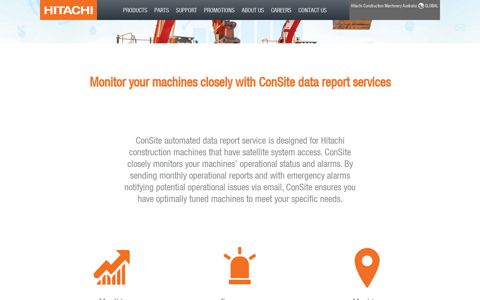Consite Data Reporting | Hitachi Constuction Machinery