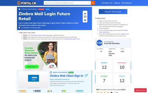 Zimbra Mail Login Future Retail - Portal-DB.live