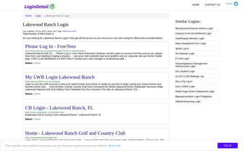 Lakewood Ranch Login Please Log In - ForeTees - http ...