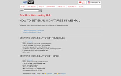 How to set Email Signatures in Webmail - Just Host cPanel