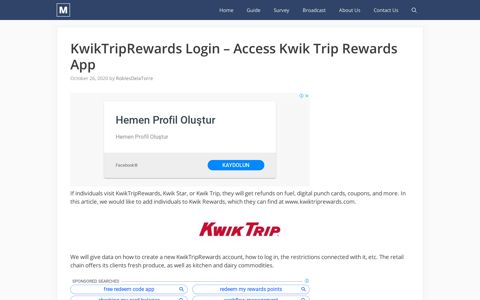 KwikTripRewards Login - Access Kwik Trip Rewards App