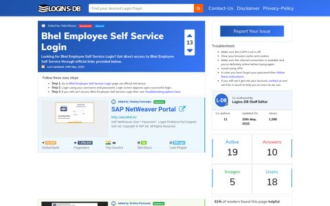 Bhel Employee Self Service Login - Logins-DB