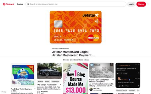 Jetstar MasterCard Login | Jetstar Mastercard Payment Online ...