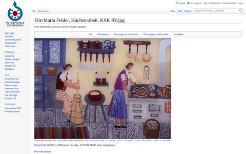 File:Maria Felder, Küchenarbeit, KSK RV.jpg - Wikimedia ...