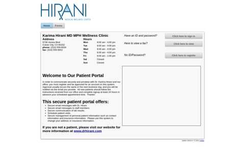 Karima Hirani MD MPH Wellness Clinic - Index