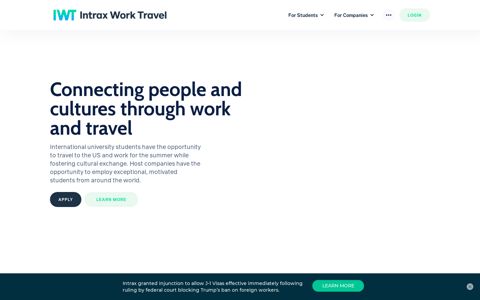 IWT Intrax Work Travel Jobs in USA for the Adventurous