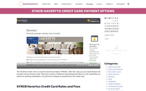 SYNCB HAVERTYS CREDIT CARD PAYMENT OPTIONS ...