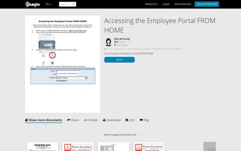 Accessing the Employee Portal FROM HOME - Yumpu