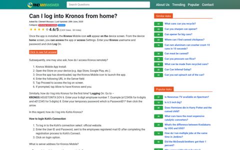 Can I log into Kronos from home? - FindAnyAnswer.com