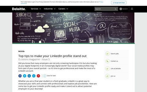 Top tips to make your LinkedIn profile stand out | Deloitte ...