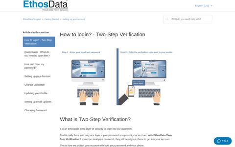 How to login? - Two-Step Verification – EthosData Support