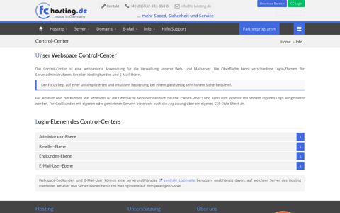 Webspace Control-Center - fc-hosting.de | Webhoster