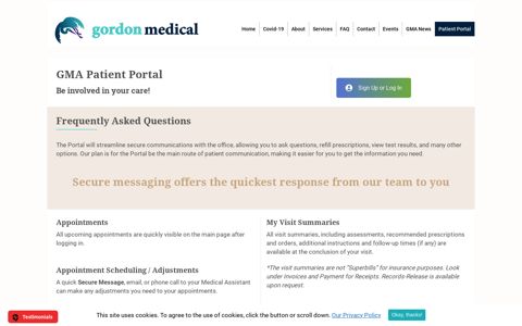 Patient Portal Sign Up Info - Gordon Medical Associates