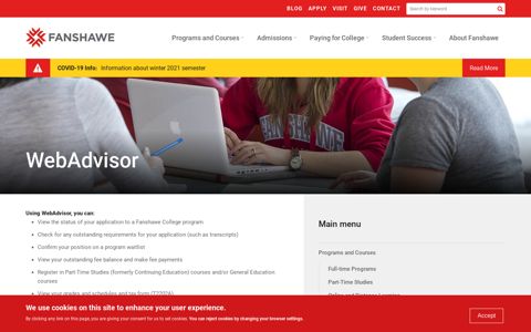 WebAdvisor Login - Fanshawe College