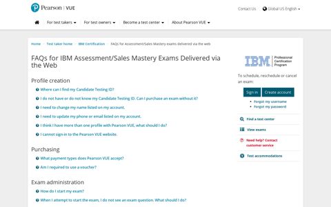 FAQs for IBM Assessment/Sales Mastery Exams Delivered via ...