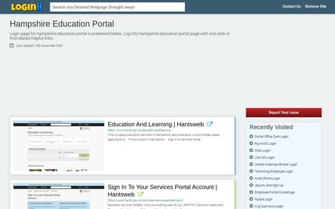Hampshire Education Portal - Loginii.com