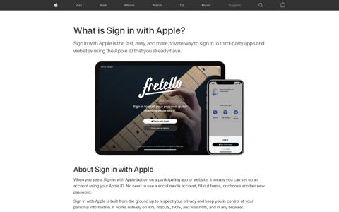 What is Sign in with Apple? - Apple Support