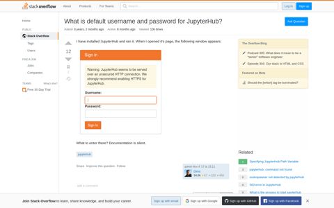 What is default username and password for JupyterHub ...