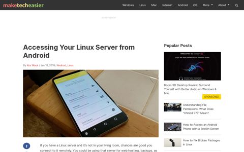 Accessing Your Linux Server from Android - Make Tech Easier