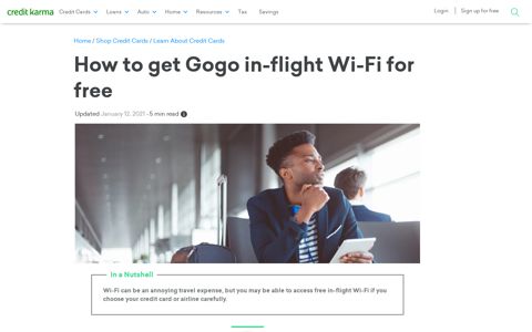 How To Get Gogo In-Flight Wi-Fi for Free | Credit Karma