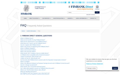 FAQs - FIMBank
