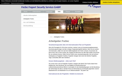 Arbeitgeber FraSec | FraSec Fraport Security Services