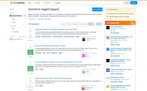 Highest Voted 'gigya' Questions - Page 2 - Stack Overflow