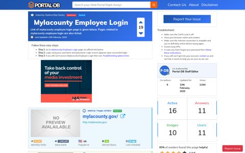 Mylacounty Employee Login - Portal-DB.live
