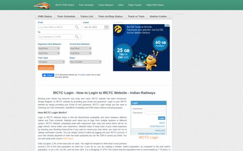 IRCTC Login - How to Login to IRCTC website - Search Trains ...
