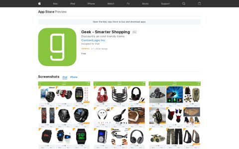 ‎Geek - Smarter Shopping on the App Store
