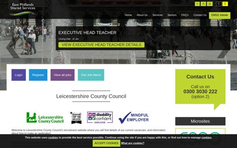 Leicestershire County Council - EMSS Jobsite - East Midlands ...