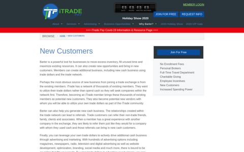 New Customers - iTrade Pay
