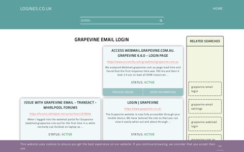 grapevine email login - General Information about Login