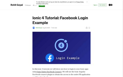 Ionic 4 Tutorial: Facebook Login Example | by Rohit Goyal ...