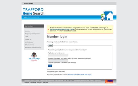 Login - Trafford Home Search