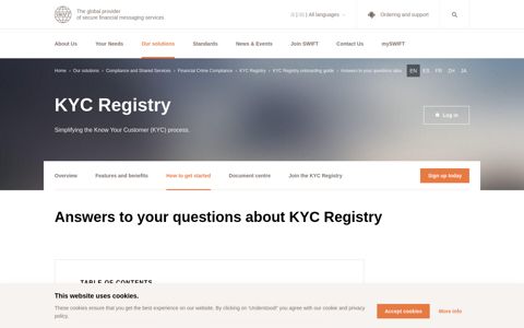 Answers to your questions about KYC Registry | SWIFT - The ...