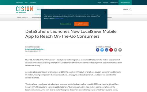 DataSphere Launches New LocalSaver Mobile App to Reach ...