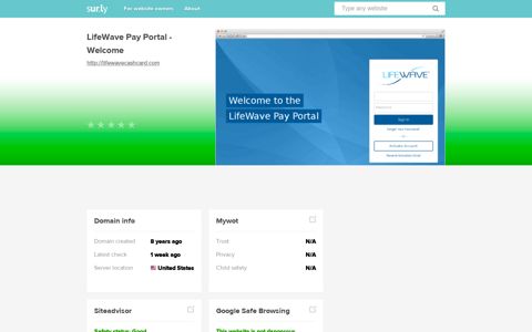 lifewavecashcard.com - LifeWave Pay Portal - Welcome - Life ...