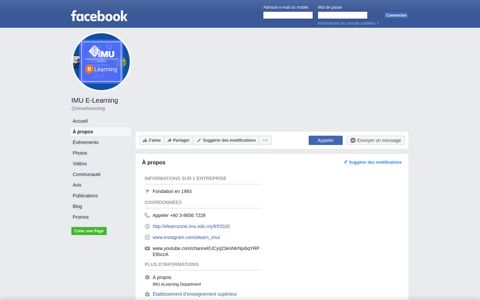 IMU E-Learning - About | Facebook