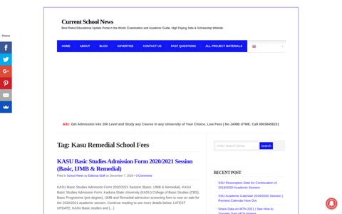 Kasu Remedial School Fees Archives - Current School News ...
