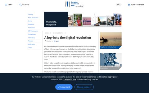 A log-in to the digital revolution - European Investment Bank