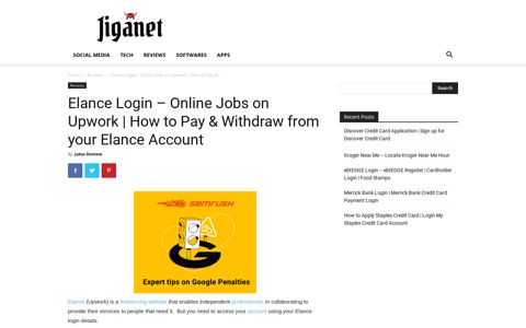 Elance Login – Online Jobs on Upwork | How to Pay ... - Jiganet