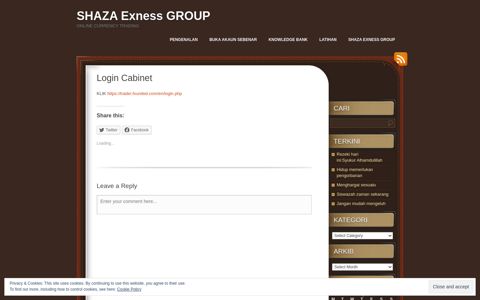 Login Cabinet | SHAZA Exness GROUP