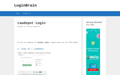 Lawdepot Sign In | Lawdepot - LoginBrain