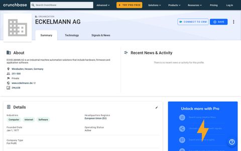 ECKELMANN AG - Crunchbase Company Profile & Funding